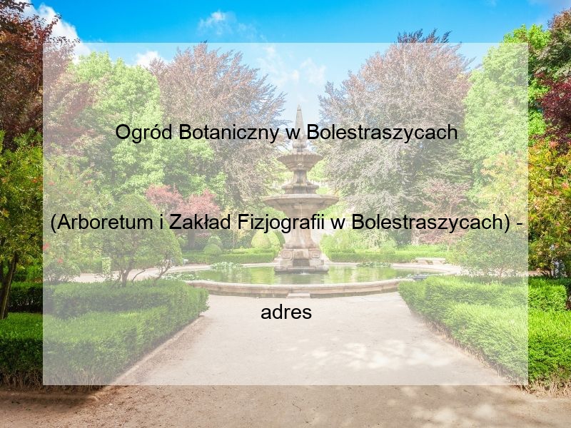 Ogród Botaniczny w Bolestraszycach
(Arboretum i Zakład Fizjografii w Bolestraszycach) - adres