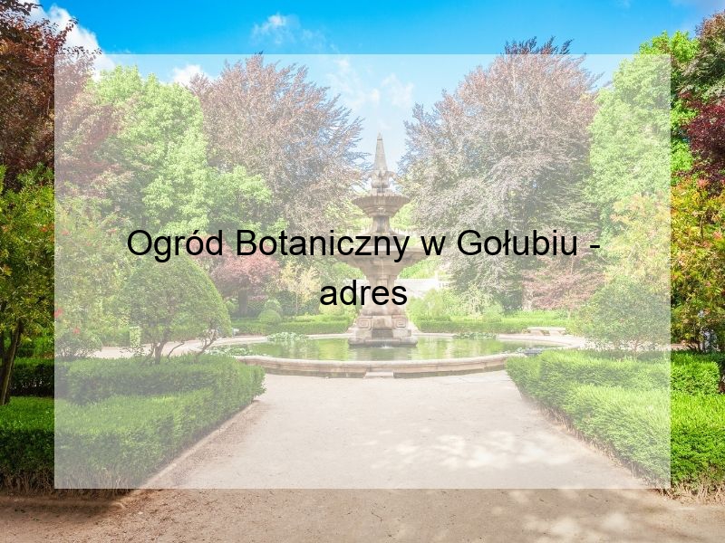 Ogród Botaniczny w Gołubiu - adres