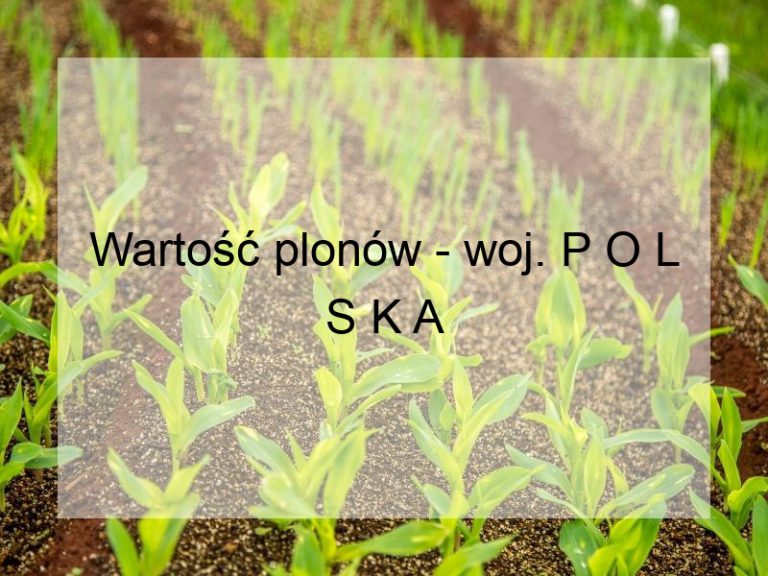 Wartość plonów - woj. P O L S K A