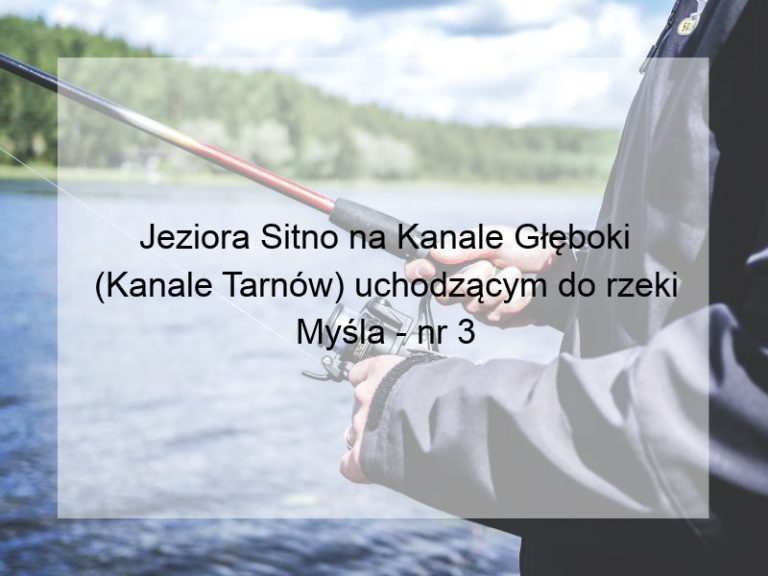 Jeziora Sitno na Kanale Głęboki (Kanale Tarnów) uchodzącym do rzeki Myśla - nr 3
