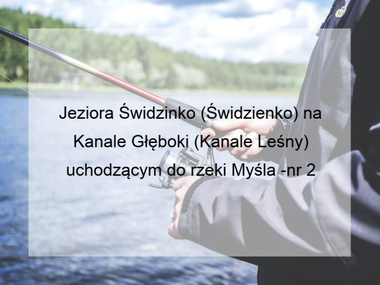 Jeziora Świdzinko (Świdzienko) na Kanale Głęboki (Kanale Leśny) uchodzącym do rzeki Myśla -nr 2