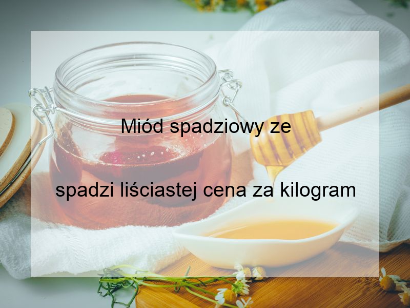 Miód spadziowy ze
spadzi liściastej cena za kilogram