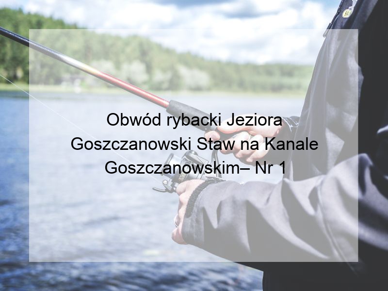 Obwód rybacki Jeziora Goszczanowski Staw na Kanale Goszczanowskim– Nr 1