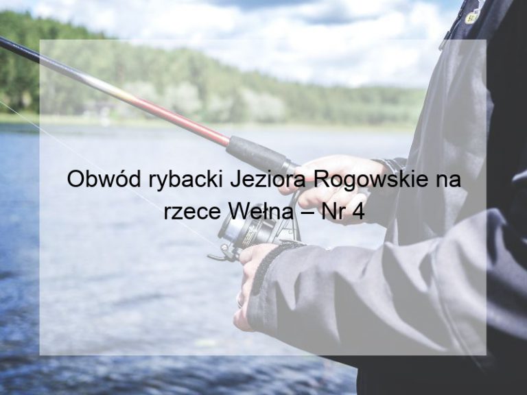 Obwód rybacki Jeziora Rogowskie na rzece Wełna – Nr 4